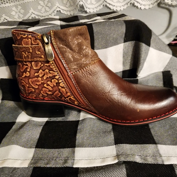 Spring Step L'Artiste bootie size 5.5 brown and mix colors - Picture 10 of 17